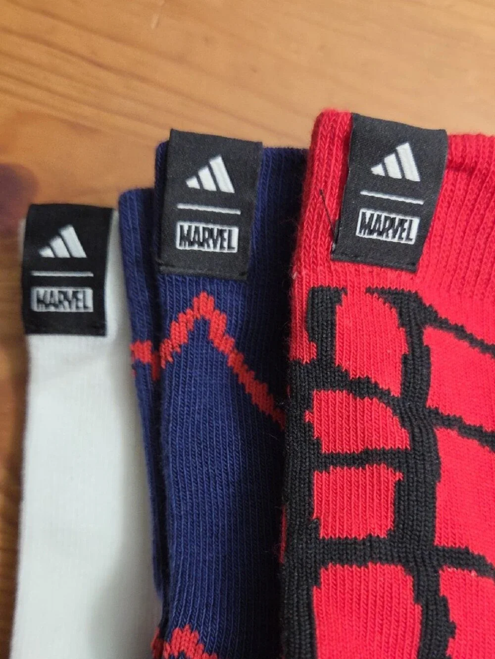 Marvel Spider-Man Crew Socks - Red, Navy & White Trio